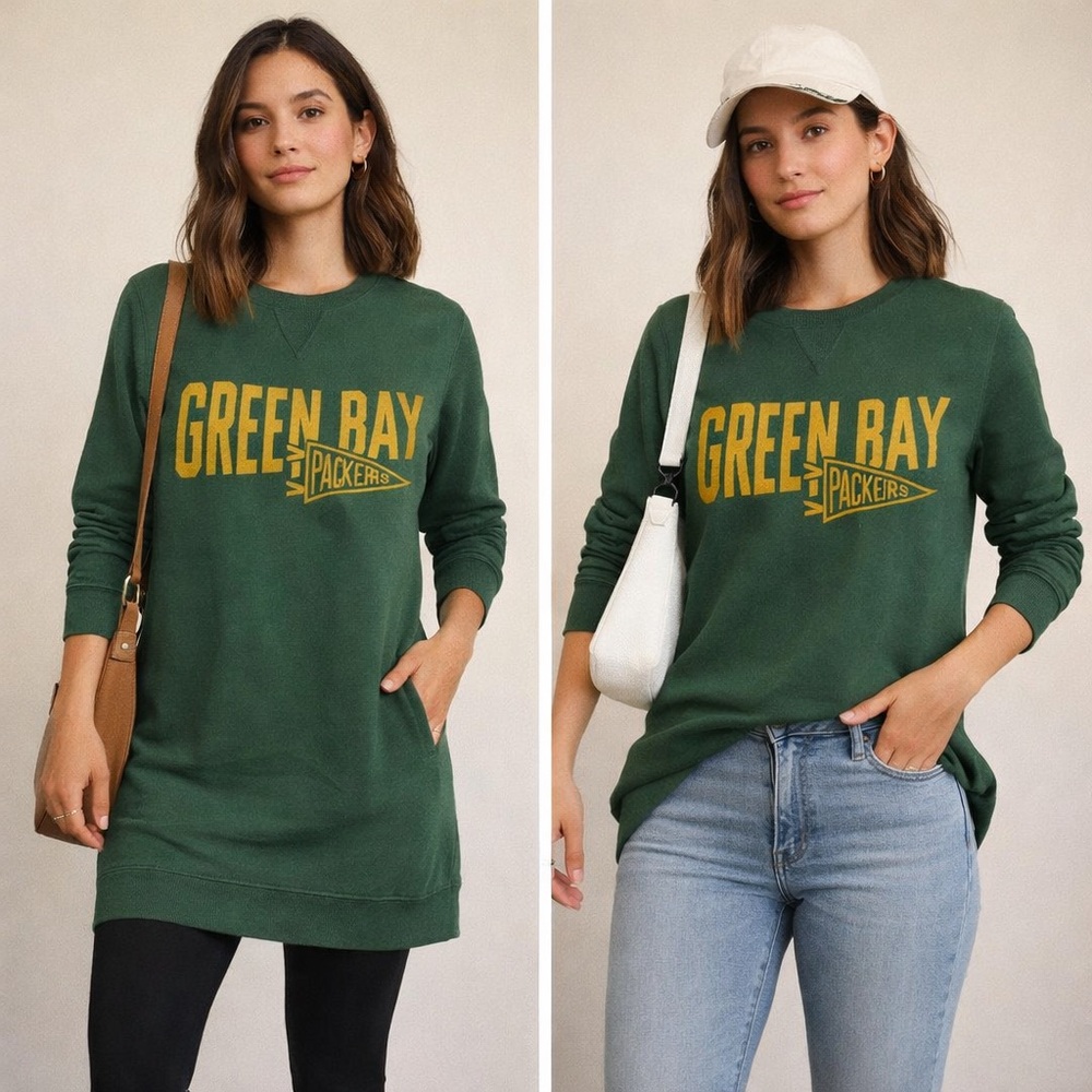 Junk Food Clothing Green Bay Packers Tunic
